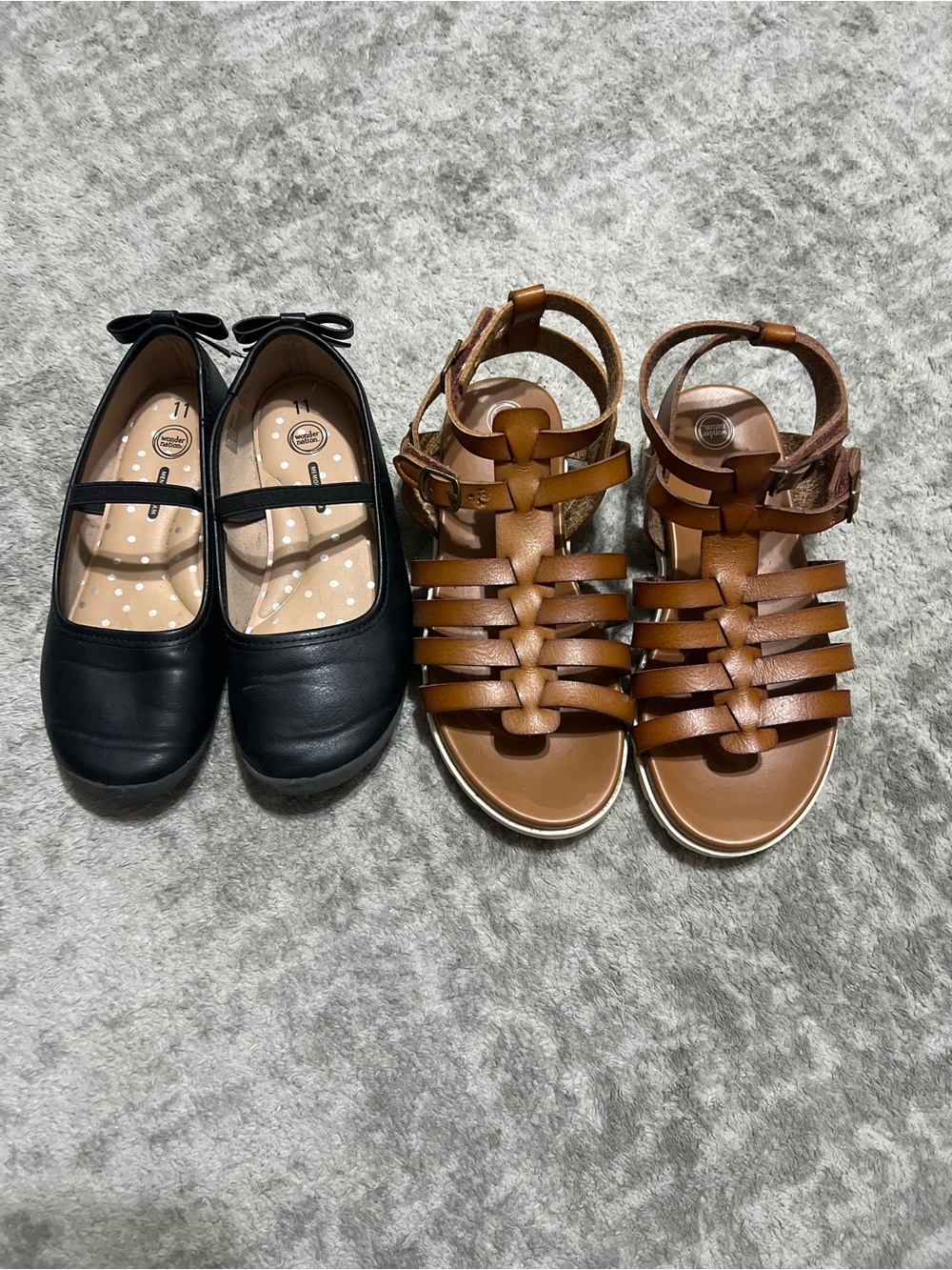 2 pairs of girls sandals. Size 11